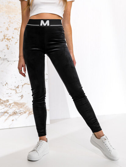 Donna Leggings in velluto Nero Bolf W7688A1