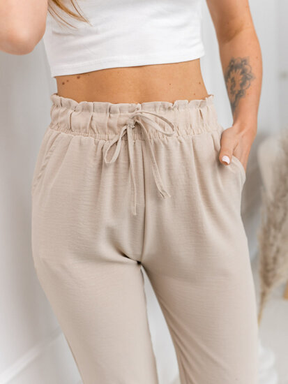 Donna Pantaloni in tessuto Beige Bolf W7921