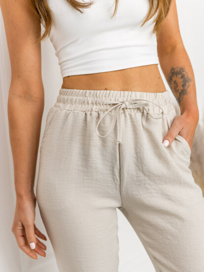 Donna Pantaloni in tessuto Beige Bolf W7965