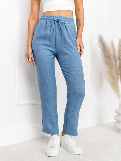 Donna Pantaloni in tessuto Blu Bolf W7965