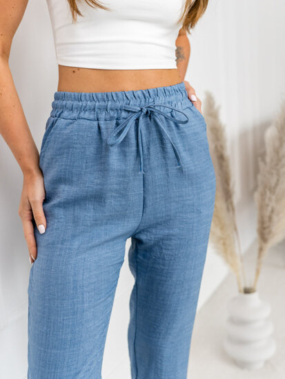 Donna Pantaloni in tessuto Blu Bolf W7965