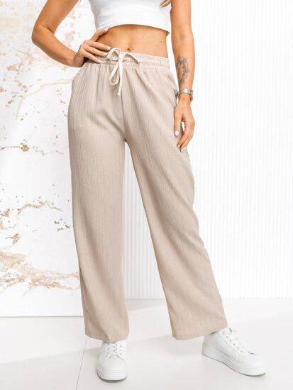 Donna Pantaloni wide leg Beige Bolf W7960