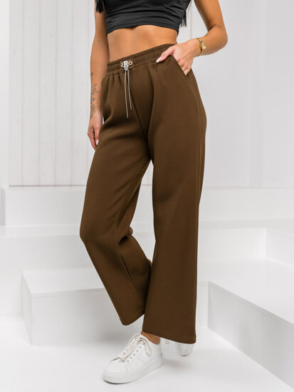 Donna Pantaloni wide leg Cioccolato Bolf W5226