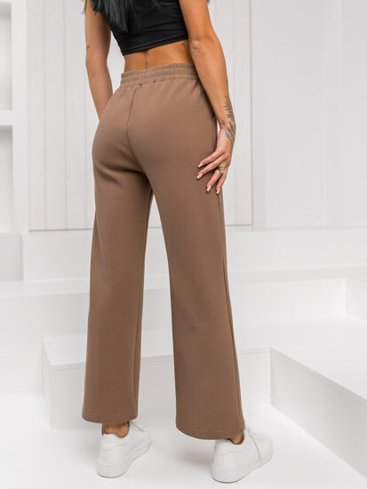 Donna Pantaloni wide leg Marrone Bolf W5226