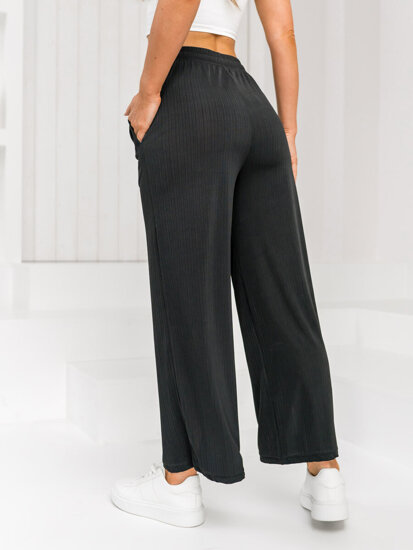 Donna Pantaloni wide leg Nero Bolf W7955