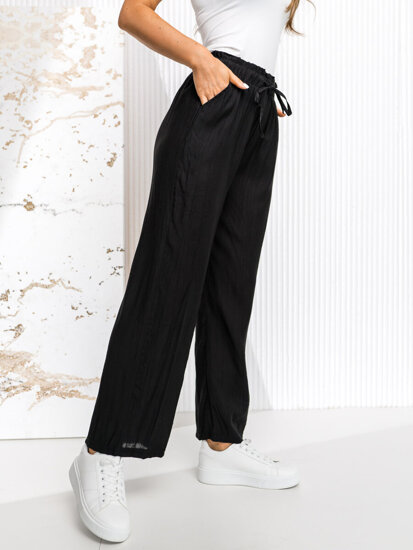 Donna Pantaloni wide leg Nero Bolf W7970