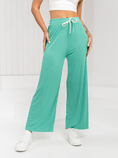 Donna Pantaloni wide leg Verde Bolf W7956