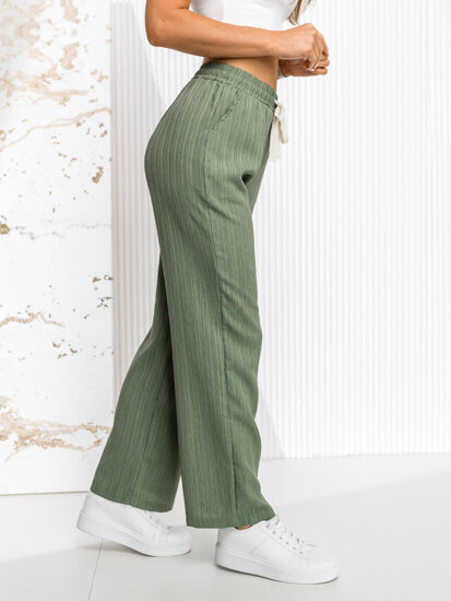 Donna Pantaloni wide leg Verde Bolf W7960