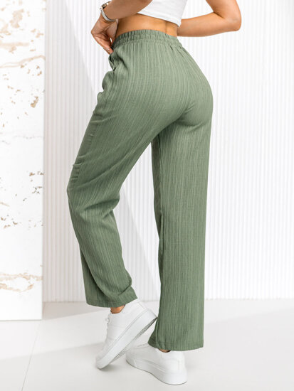 Donna Pantaloni wide leg Verde Bolf W7960