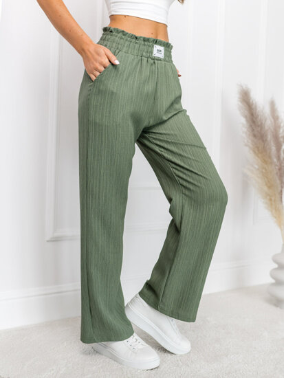 Donna Pantaloni wide leg Verde Bolf W7961