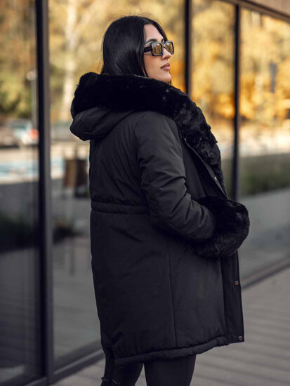 Donna Parka invernale con cappuccio Nero Bolf 11Z8085A3