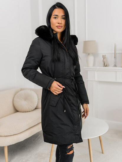 Donna Parka invernale reversibile con cappuccio Nero Bolf 16M9159