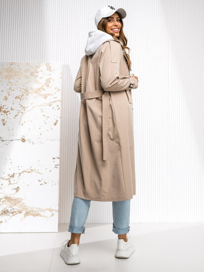 Donna Trench Lungo Beige Bolf 4494