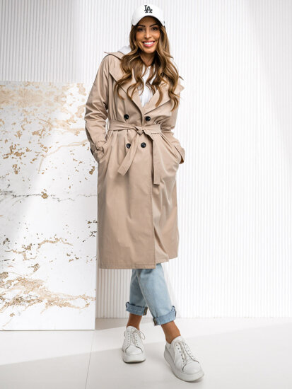 Donna Trench Lungo Beige Bolf 4494