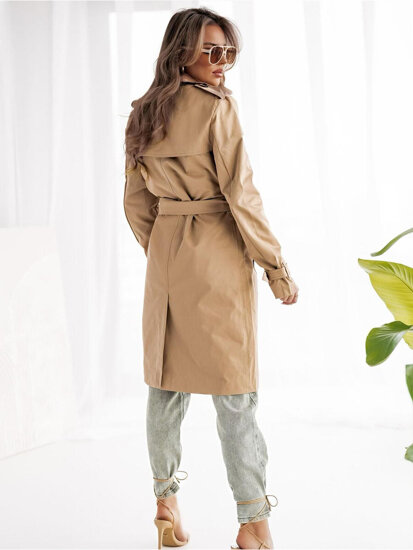 Donna Trench Lungo Beige Bolf DF7901