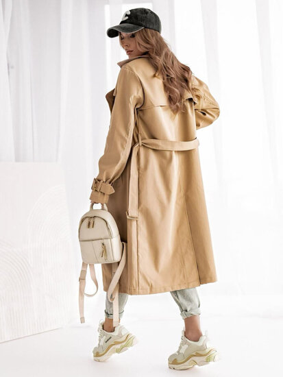 Donna Trench Lungo Beige Bolf DF7901