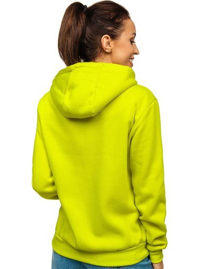 Felpa con cappuccio da donna verde lime Bolf W03