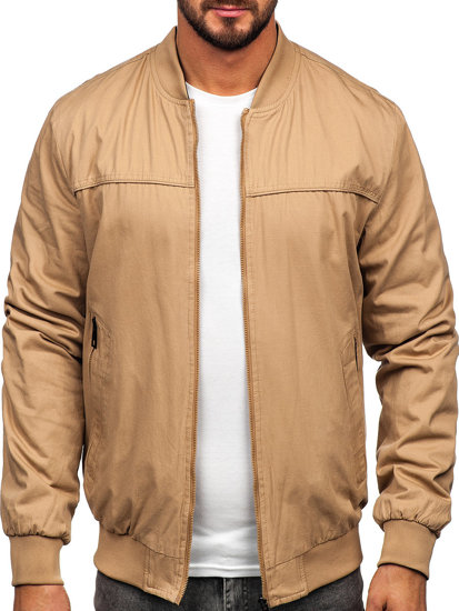 Giacca bifacciale mezza stagione bomber da uomo cammello Bolf 84M3005