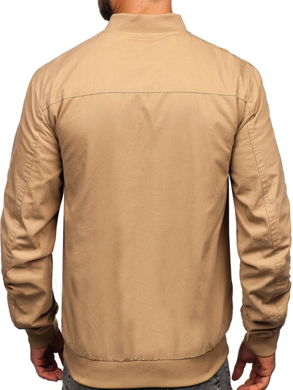 Giacca bifacciale mezza stagione bomber da uomo cammello Bolf 84M3005