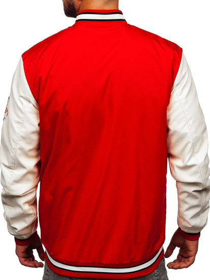 Giacca da baseball mezza stagione bomber da uomo rossa Bolf 84M3021