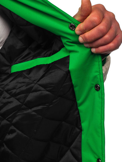 Giacca da baseball mezza stagione bomber da uomo verde Bolf 84M3021