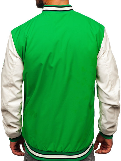 Giacca da baseball mezza stagione bomber da uomo verde Bolf 84M3021