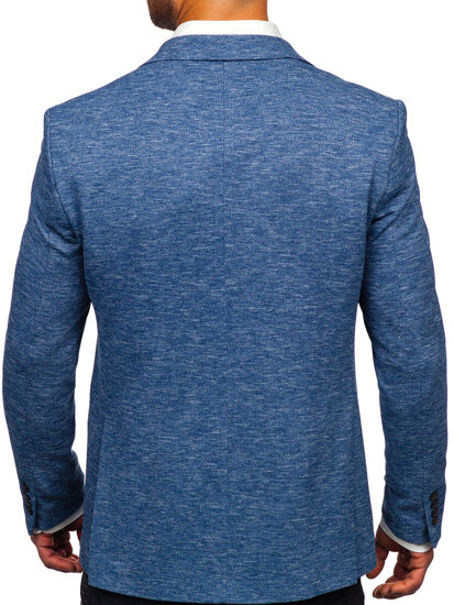 Giacca d'abito casual da uomo azzurro Bolf 019