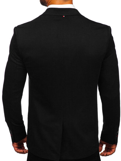 Giacca d'abito casual da uomo nera Bolf 1652