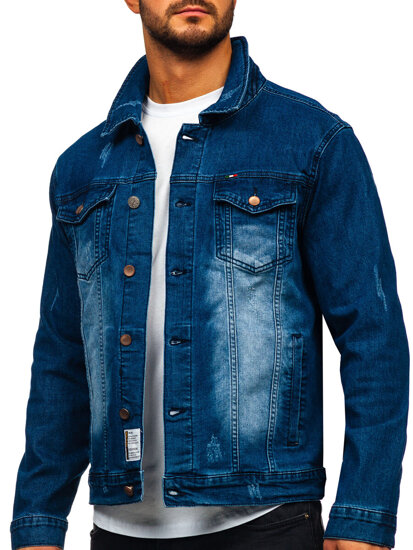 Giacca in denim da uomo blu Bolf MJ525BS