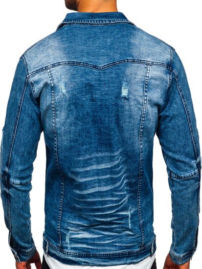 Giacca in denim da uomo blu Bolf MJ529BS