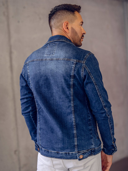 Giacca in jeans da uomo azzurra Bolf 200A