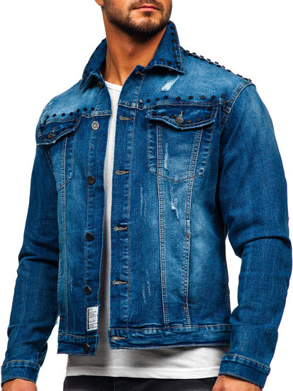 Giacca in jeans da uomo azzurra Bolf MJ504B