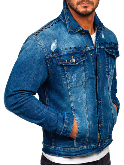 Giacca in jeans da uomo azzurra Bolf MJ504B