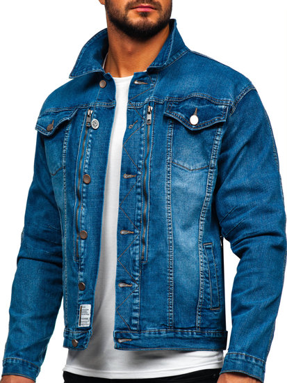 Giacca in jeans da uomo azzurra Bolf MJ508B