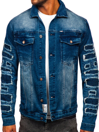 Giacca in jeans da uomo blu Bolf MJ523BS