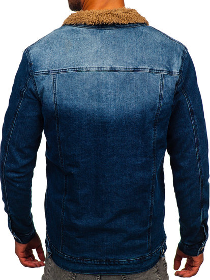 Giacca in jeans imbottita da uomo blu Bolf MJ520BS