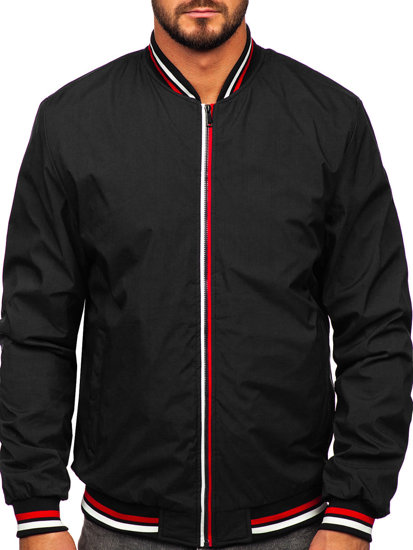 Giacca mezza stagione bomber da uomo nera Bolf 84M3001