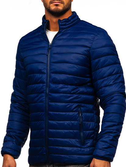 Giacca mezza stagione con trapuntature da uomo blu Bolf LY33