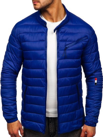 Giacca mezza stagione da uomo blu Bolf M13006