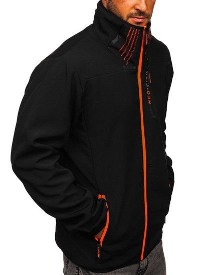 Giacca mezza stagione softshell da uomo nera Bolf KS2185