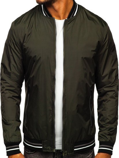 Giacca mezza stagione tipo bomber da uomo khaki Bolf 6523