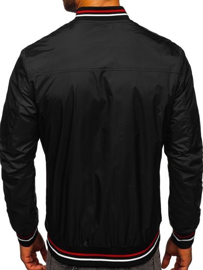 Giacca mezza stagione tipo bomber da uomo nera Bolf 6523