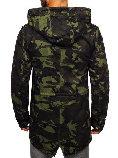 Giacca mezza stagione tipo parka da uomo khaki Bolf 5391