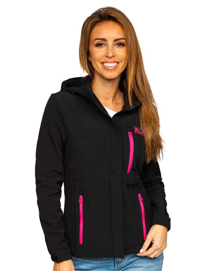 Giacca mezza stagione tipo softshell da donna nera Bolf HH028