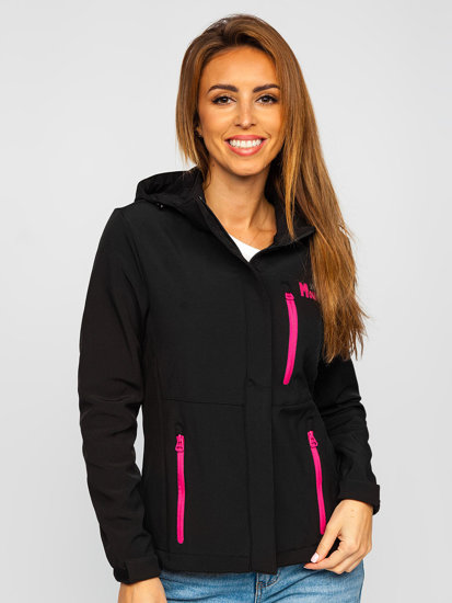 Giacca mezza stagione tipo softshell da donna nera Bolf HH028