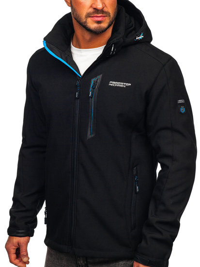 Giacca softshell da uomo nero-azzurro Bolf WX061