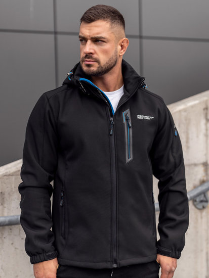 Giacca softshell da uomo nero-azzurro Bolf WX061A