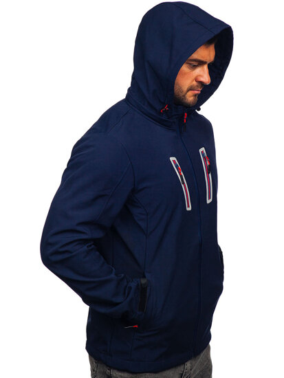 Giacca softshell di mezza stagione da uomo blu Bolf HSS036