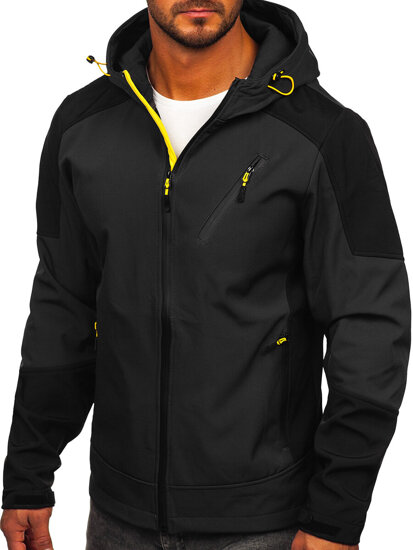 Giacca softshell di mezza stagione da uomo grafite Bolf HSS040