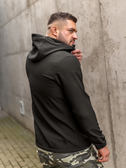 Giacca softshell di mezza stagione da uomo nero Bolf HH017A